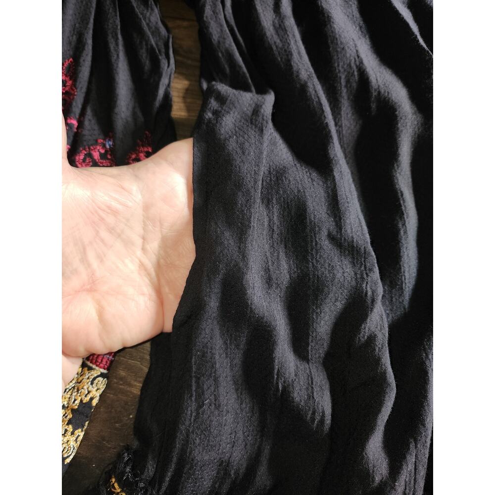 Free People Wild One Pleasant Midi Long Sleeve Embroidered Drop Waist Dress - Picture 7 of 8